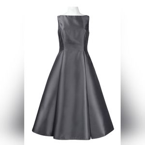Adrianna Papell tea length dress, size 4, grey, new with tags